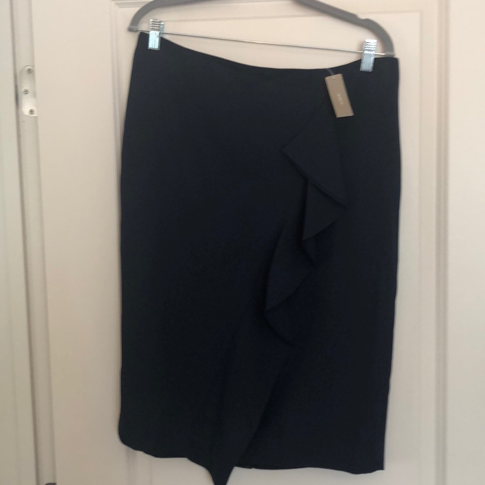 Classic J. Crew pencil skirt with ruffle detail